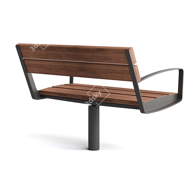 Mmcite Intervera Outdoor Park Bench 3D model image 4