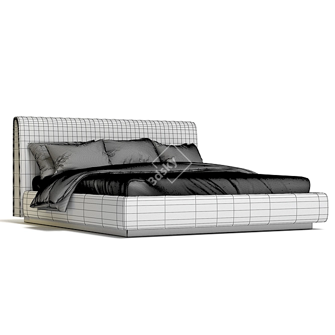 Elegant Laskasas Harry Bed 3D model image 3