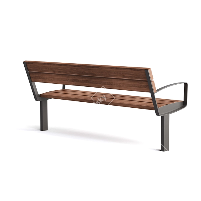 Mmcite Outdoor Park Benches: Intervera LVR156 LVR157 3D model image 3