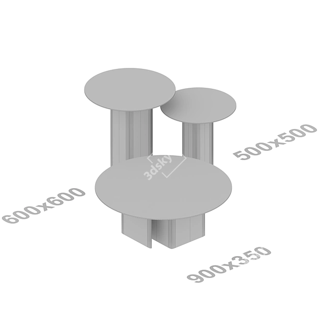 ROL Series Tables: Stylish and Versatile Furniture 3D model image 2