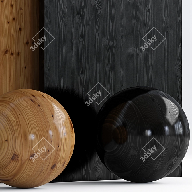 16 Wood with Triple Material 3D model image 2