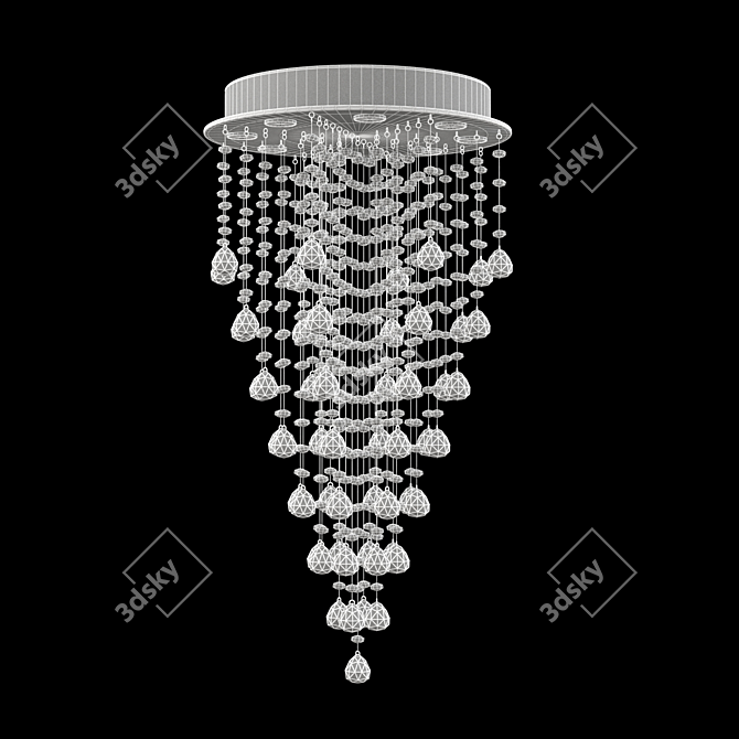 Girolamo Crystal Ceiling Lamp 3D model image 2