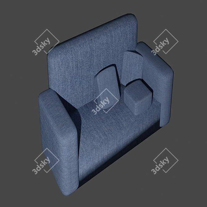 Game-Ready Sofa 3D model image 1