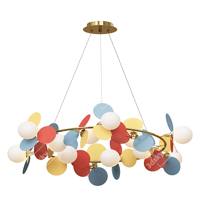 Vibrant Matisse Ring Chandelier 3D model image 4