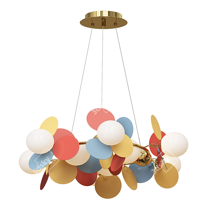 Vibrant Matisse Ring Chandelier 3D model image 5