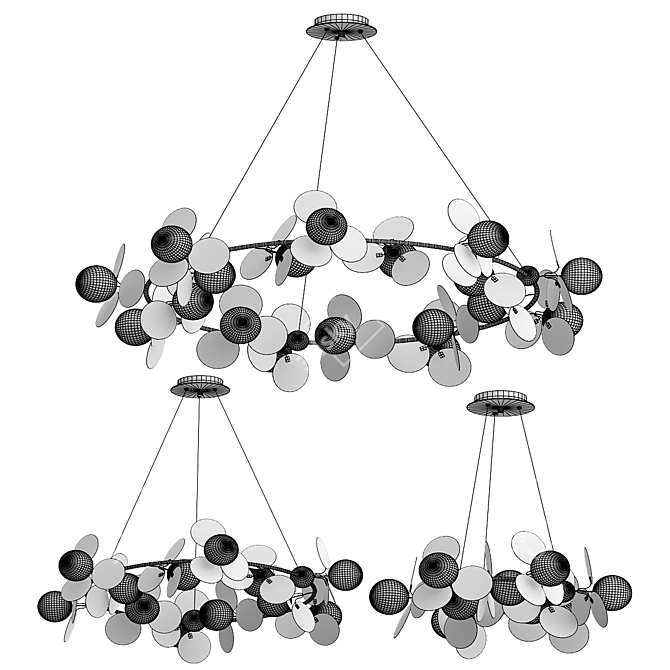 Vibrant Matisse Ring Chandelier 3D model image 6