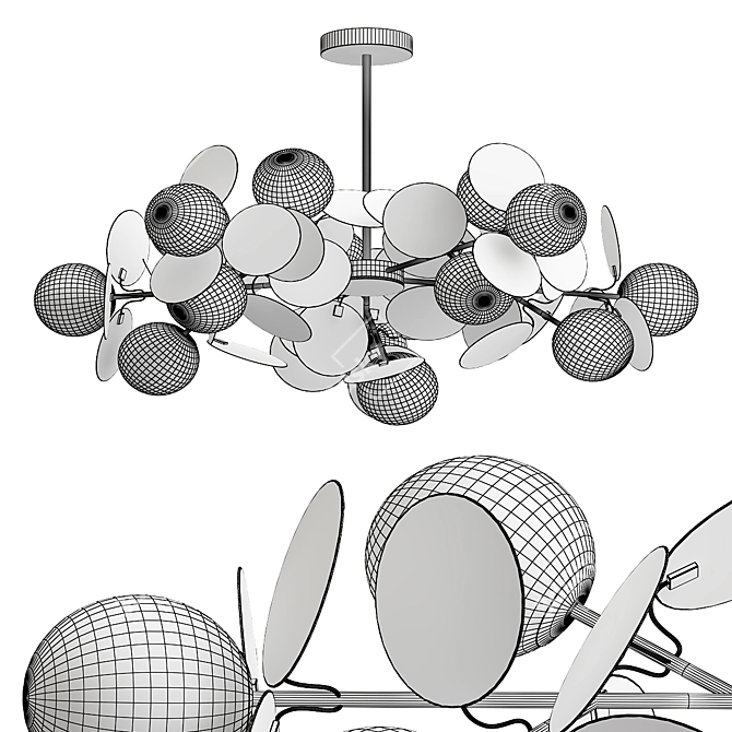 Vibrant Matisse Chandelier 3D model image 4