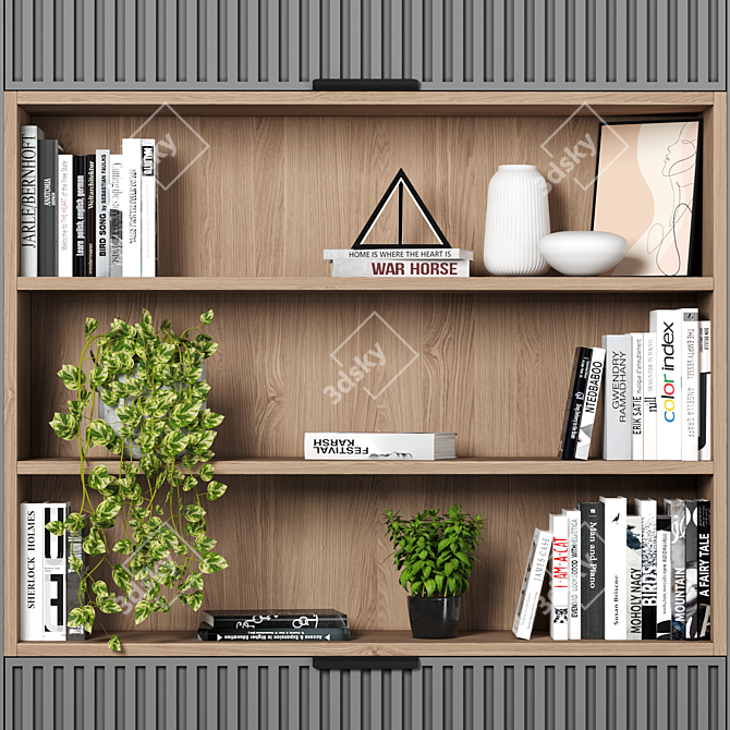 Adjustable Modular Bookshelf - High Quality Design 3D model image 3