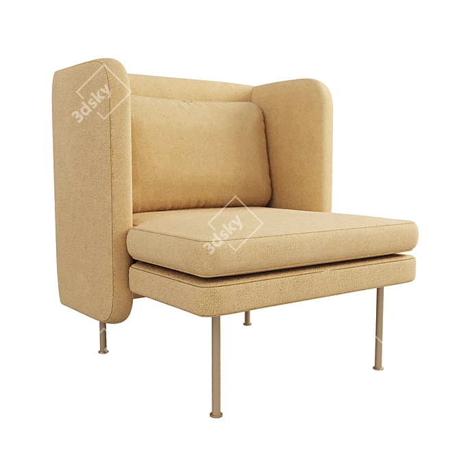 Contemporary Lounge Chair 3D model image 1