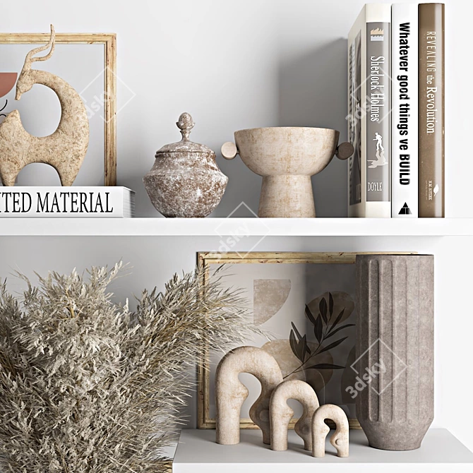 Elegant Home Decor Set 3D model image 4