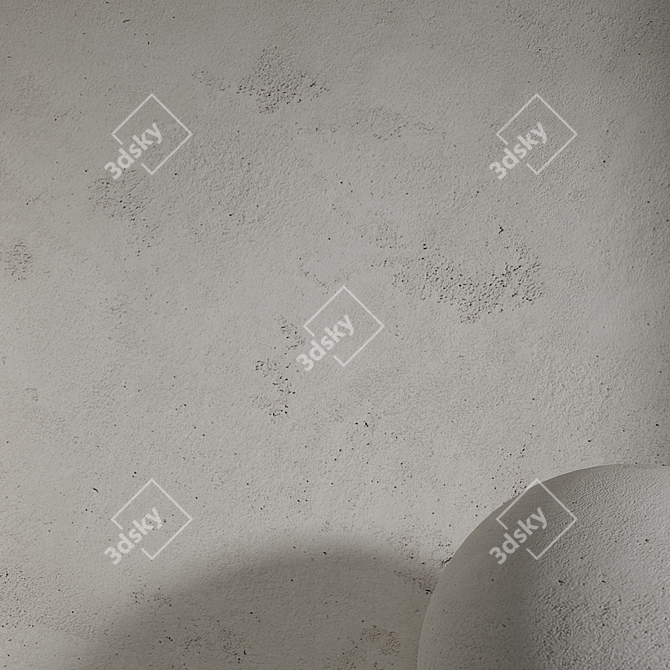 Seamless Decorative Plaster: Elegant Wall Finishing 3D model image 2