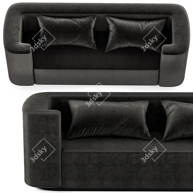 Modern Minimalist Verpan Sofa 3D model image 1