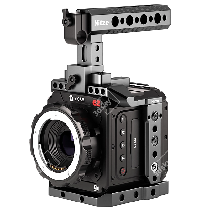 Z Cam E2-M4 4K Camera: High-Poly Model with Advanced Materials 3D model image 1