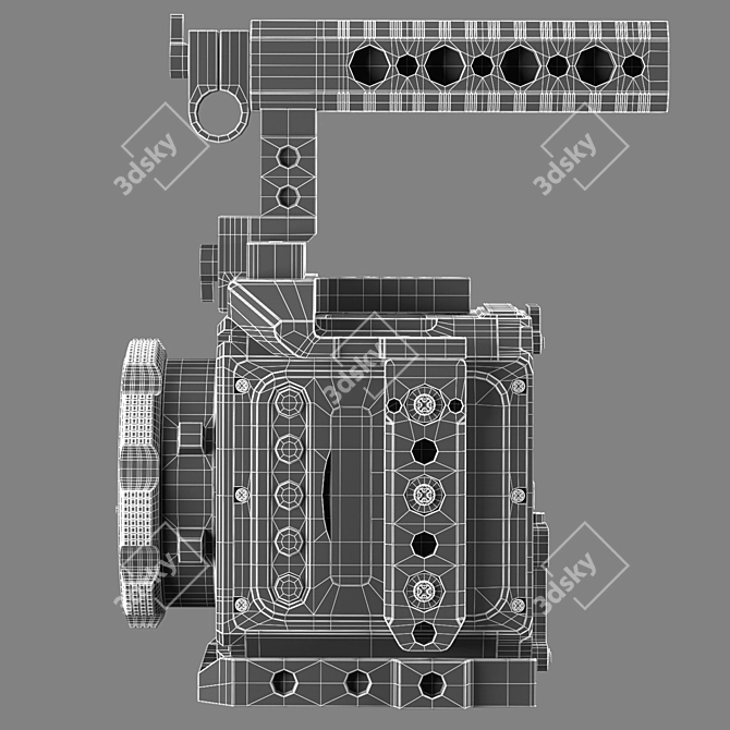 Z Cam E2-M4 4K Camera: High-Poly Model with Advanced Materials 3D model image 5