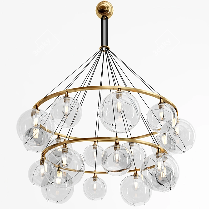 Skye Chandelier: Contemporary Elegance Illuminated 3D model image 1