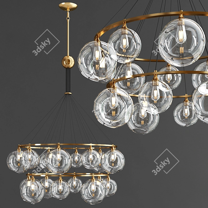 Skye Chandelier: Contemporary Elegance Illuminated 3D model image 2