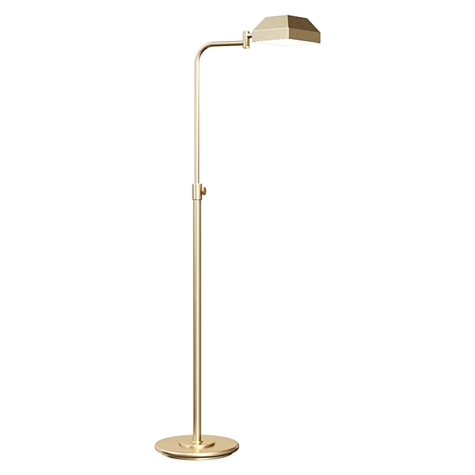 Elegant Vintage Pharmacy Floor Lamp 3D model image 1