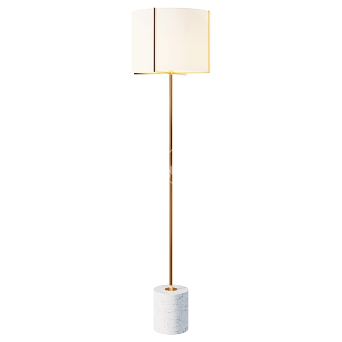 Contemporary Terrazzo Floor Lamp 3D model image 1