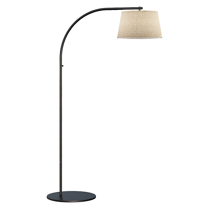 Elegant Arc Floor Lamp 3D model image 1