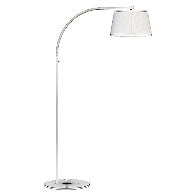 Elegant Arc Floor Lamp 3D model image 2