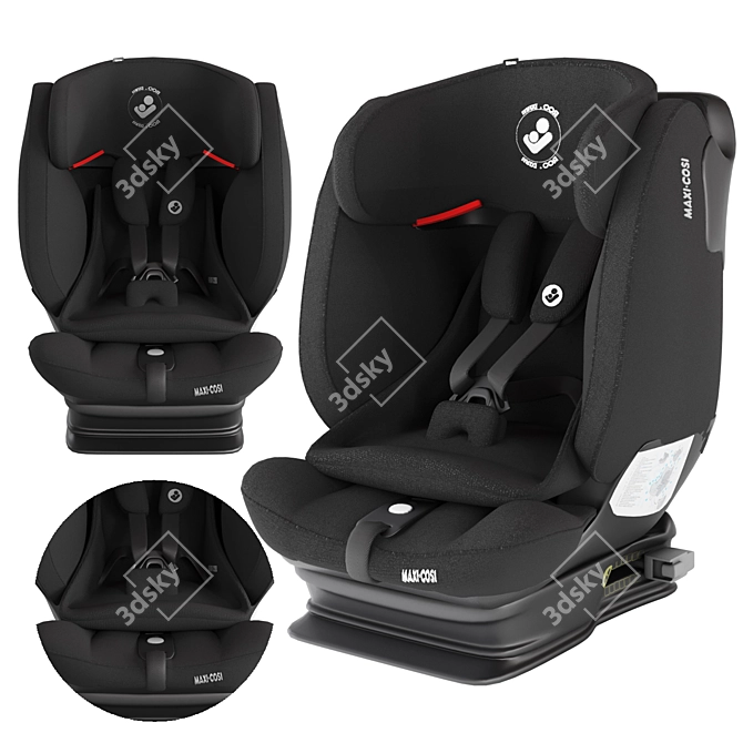 Maxi Cosi Car Seat: Unwrapped, PBR Textures, Clean Topology 3D model image 1