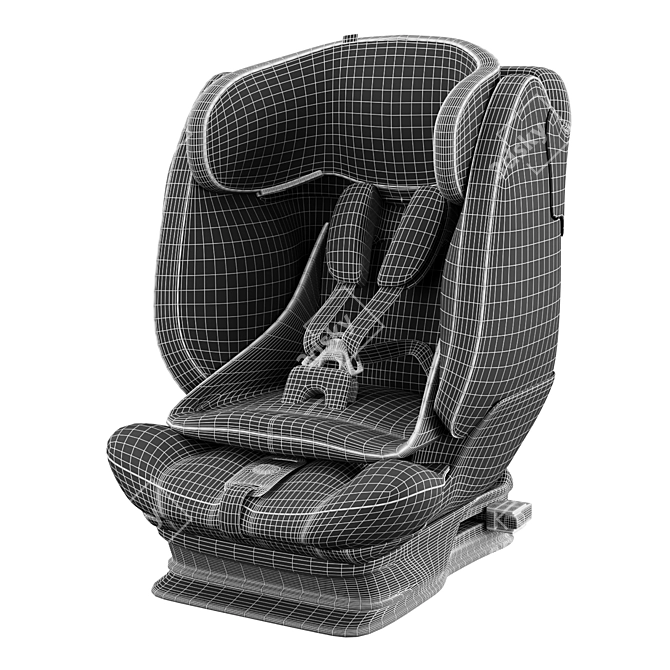 Maxi Cosi Car Seat: Unwrapped, PBR Textures, Clean Topology 3D model image 5