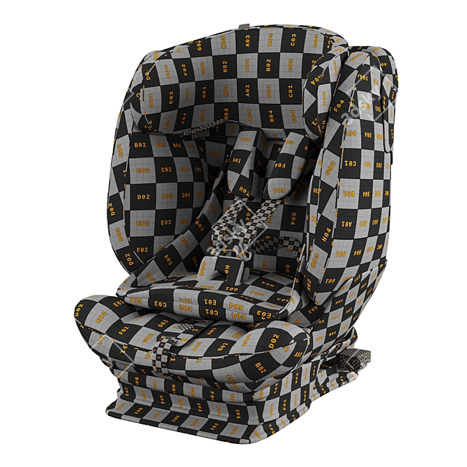 Maxi Cosi Car Seat: Unwrapped, PBR Textures, Clean Topology 3D model image 6