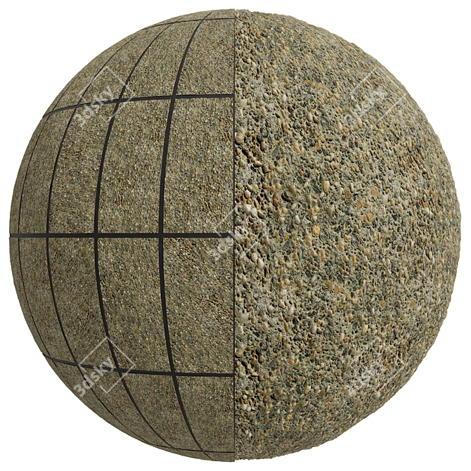 FB188 Stone Covering | Exposed Aggregate Texture 3D model image 4