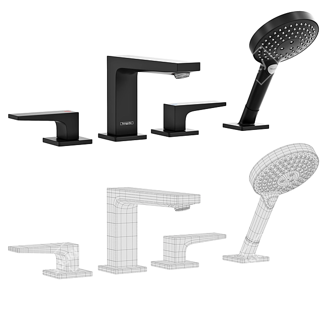 Hansgrohe Metropol Washbasin Mixers Collection 3D model image 3