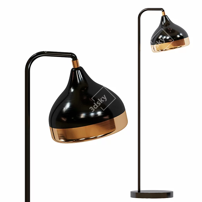 Sleek Modern Desk Lamp 3D model image 1