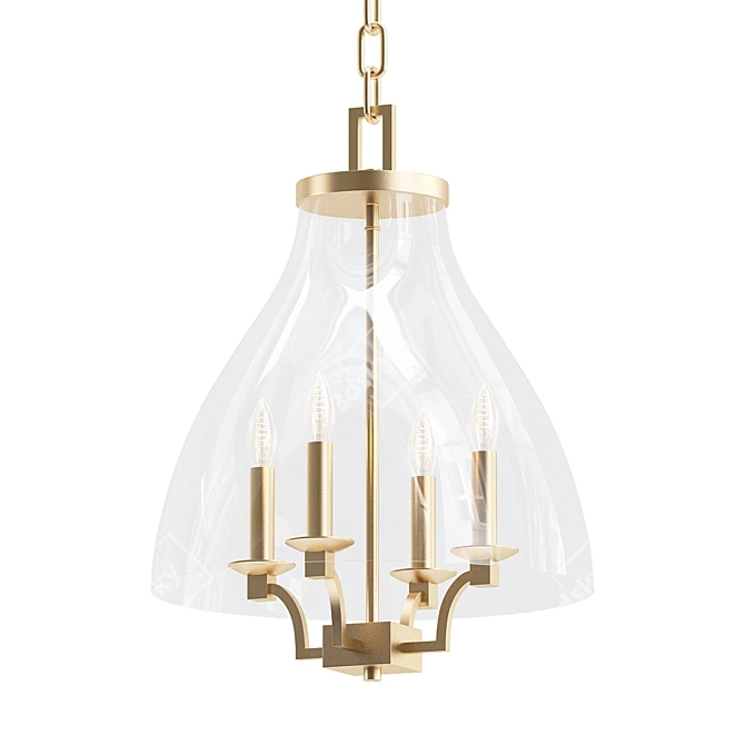 Roccu Chandelier: Elegant Illumination 3D model image 1