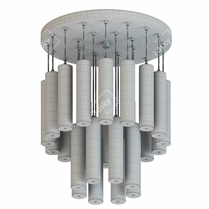 Marbled Elegance: Designer Suspension Lamps 3D model image 2