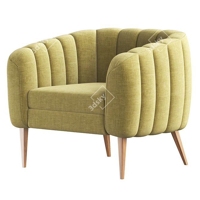 Modern Brabbu Oreas Armchair 3D model image 3