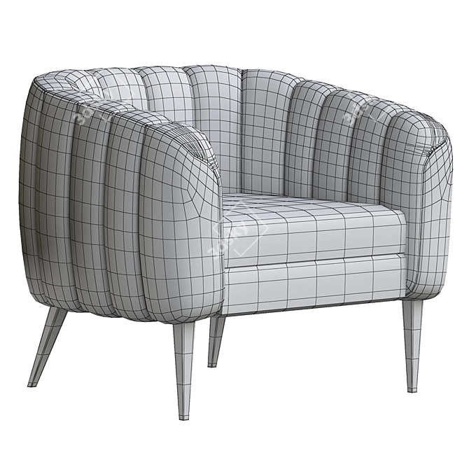 Modern Brabbu Oreas Armchair 3D model image 6