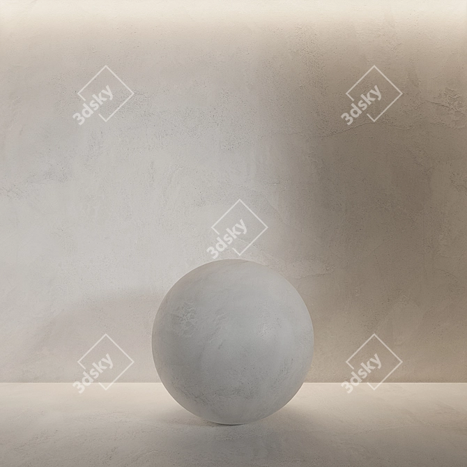 Seamless Decorative Plaster: Elegant & Durable 3D model image 1