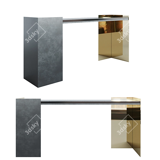 Elegant Baker Wrap Console 3D model image 1