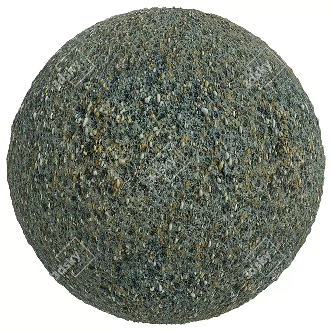 Exposed Aggregate Stone Covering | High-Resolution Texture | 2 Variations 3D model image 2