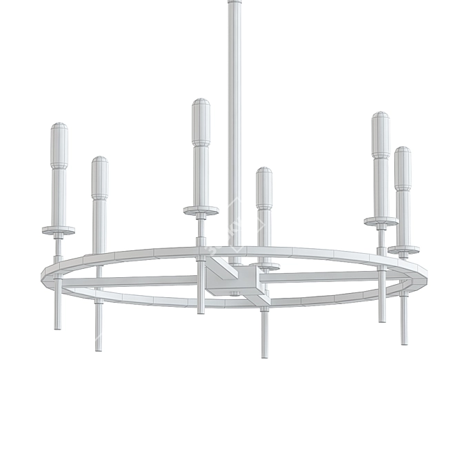 Bryant Midnight Black Chandelier 3D model image 2