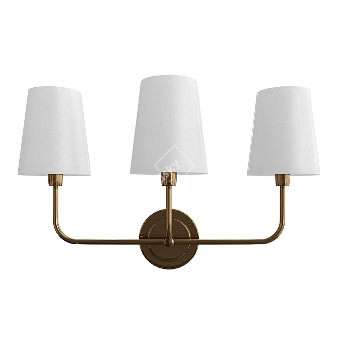 Elegant Sawyer 3 Light Sconce 3D model image 1