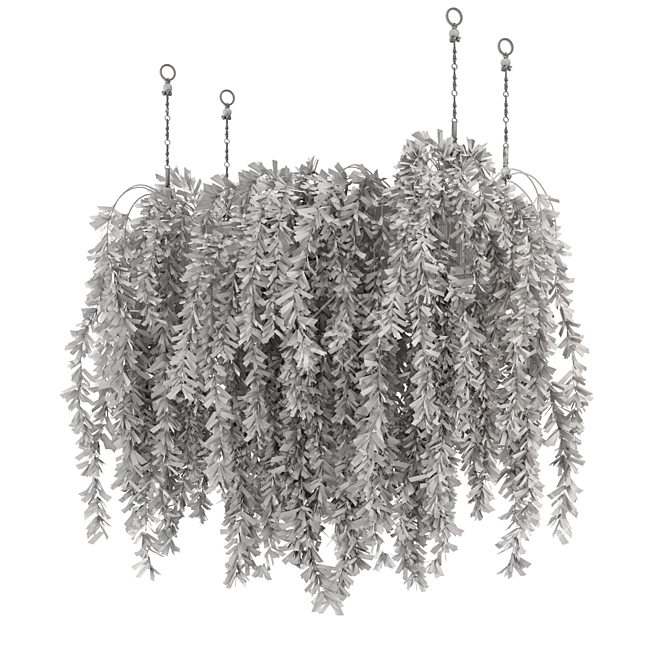 Metal Box Hanging Plants - Set 445 3D model image 7