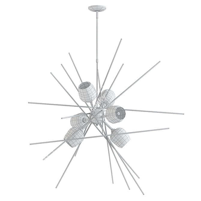 Griffin Starburst Pendant: Exquisite, Elegant, Timeless 3D model image 2