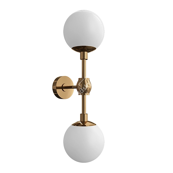  Ritz Duo Brass Wall Light 3D model image 1