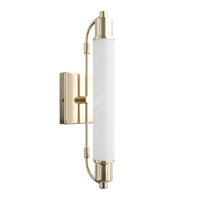 Art Deco Chrome Vanity Sconce 3D model image 1