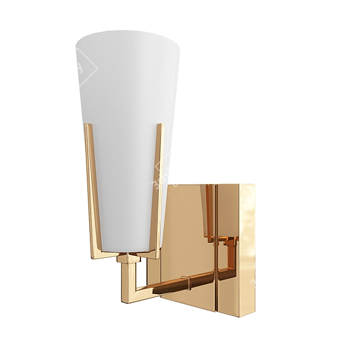 Upton Bath Wall Light: Modern Illumination for a Luxurious Bathroom 3D model image 1