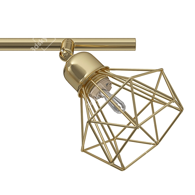 Modern 4-Light Metal Ceiling Lamp 3D model image 4