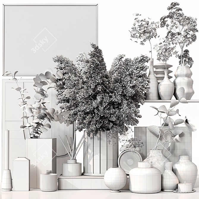 Elegant Home Décor Set 3D model image 6