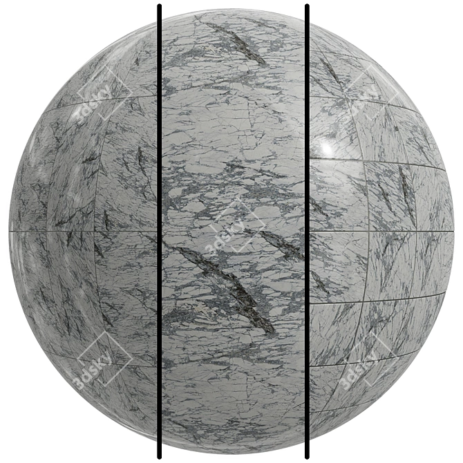 Invisible Blue Marble Slab: 3 Colors | 4K Quality | Seamless 3D model image 1