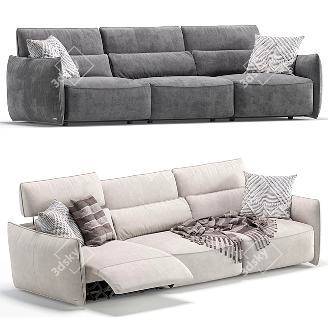 Natuzzi Supor Sofa: Reimagining Luxury 3D model image 1