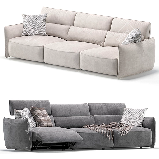 Natuzzi Supor Sofa: Reimagining Luxury 3D model image 2