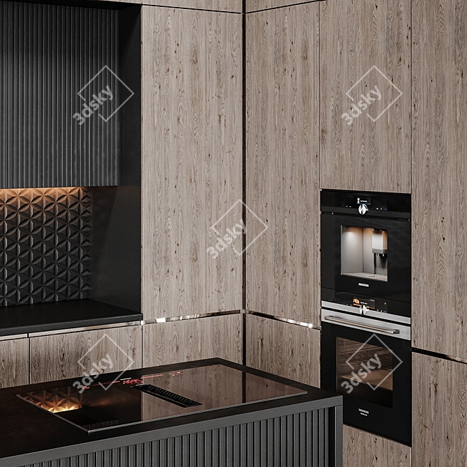 Modern90 - Customizable Kitchen 3D model image 6